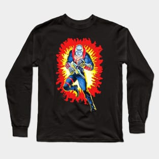 Destro GI Joe toy art card Long Sleeve T-Shirt